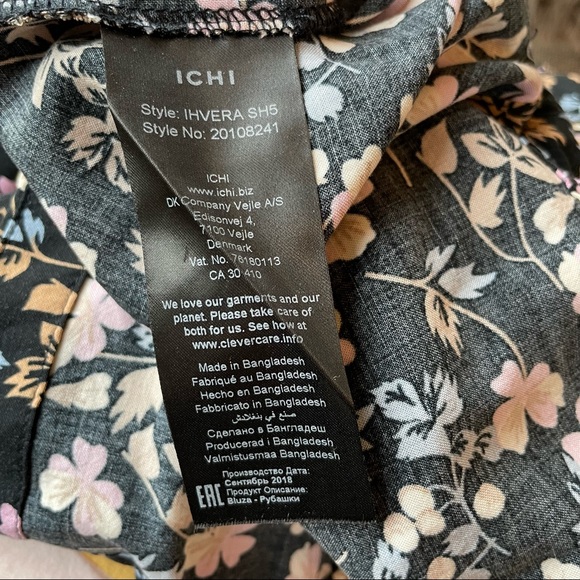 ICHI floral blouse size medium - Picture 5 of 7